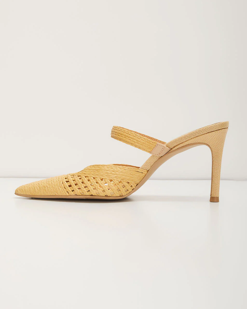Kaline Raffia Pointed Toe Mules - Image 5