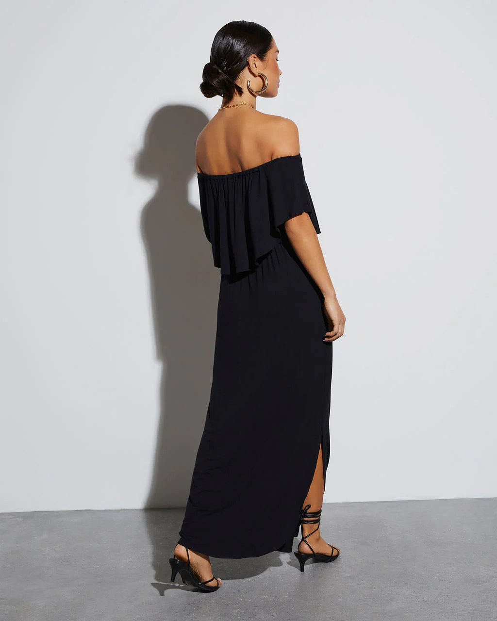 Kara Off The Shoulder Pocketed Maxi Dress - Image 4