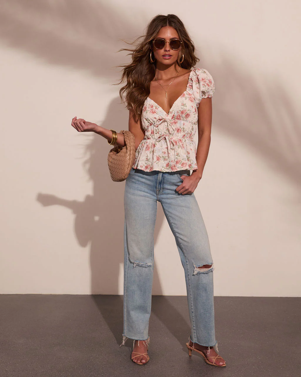 Kassia Floral Peplum Top - Image 2