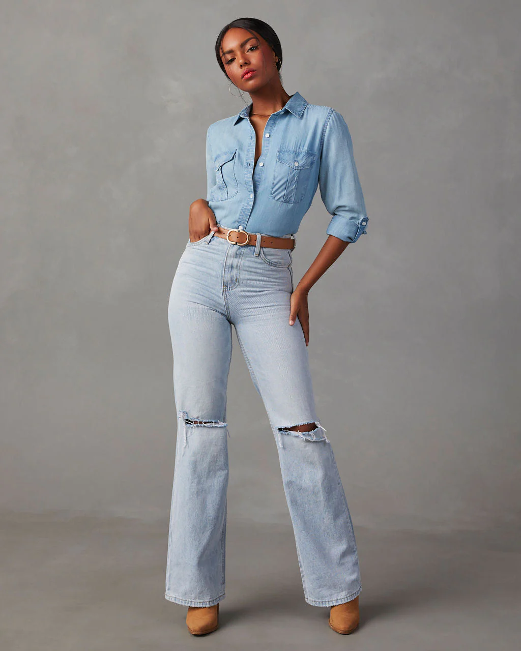Katana Chambray Utility Top - Image 12