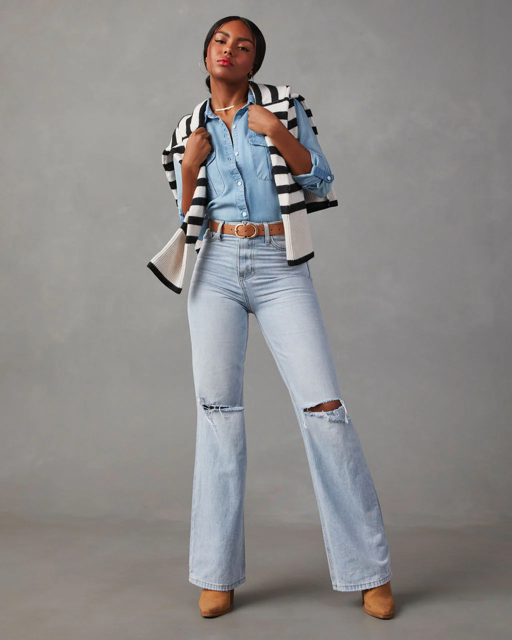Katana Chambray Utility Top - Image 14