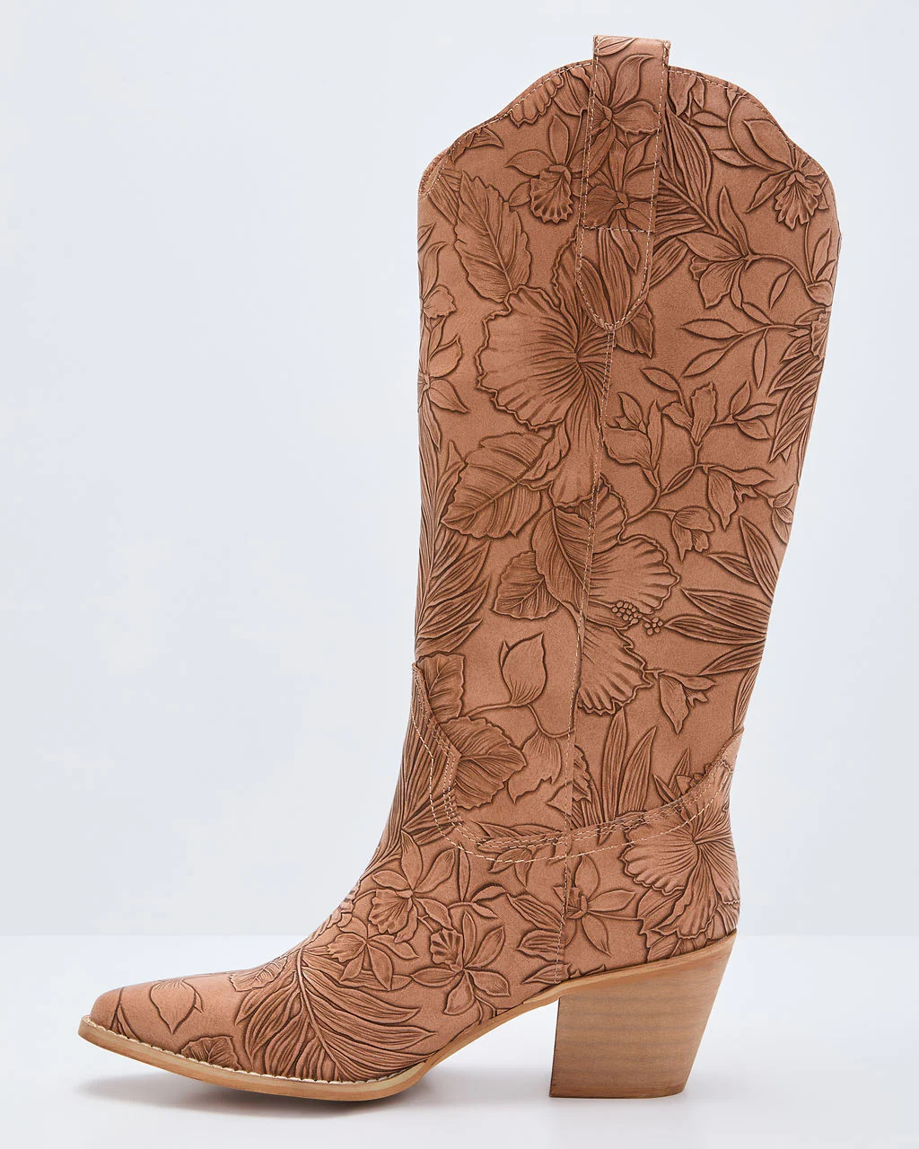 Katinna Embossed Floral Western Boots - Image 3