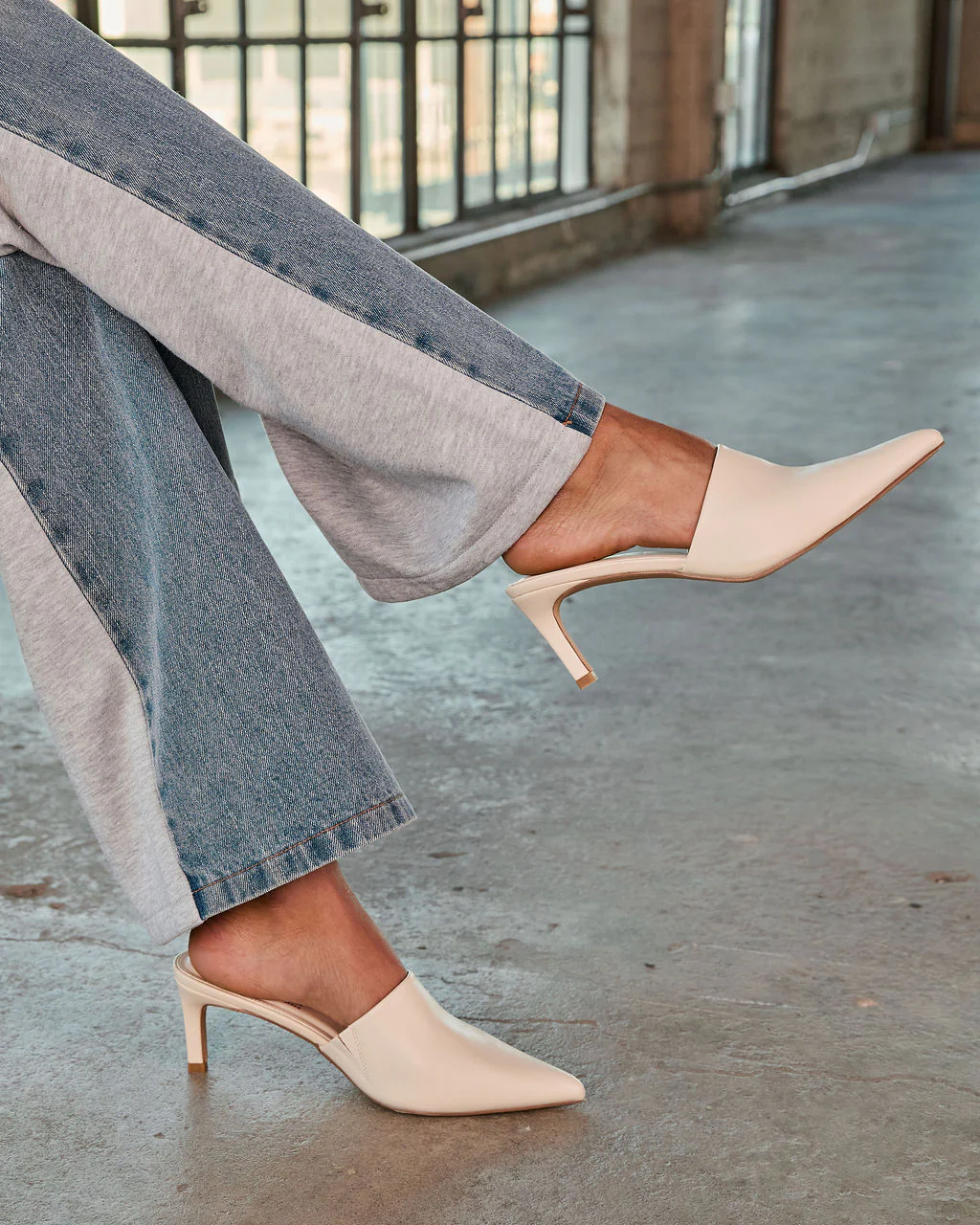 Katria Pointed Toe Heeled Mules - Image 3