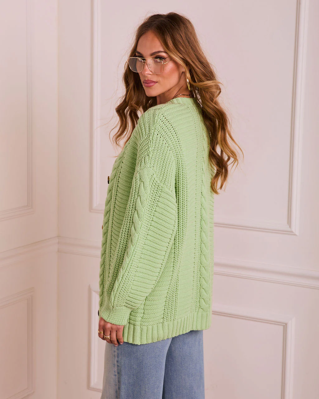 Katrine Cable Knit Cardigan - Image 4
