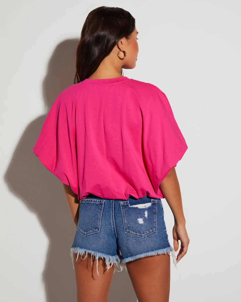 Kaylee Bubble Hem Cotton Crop Top - Image 16