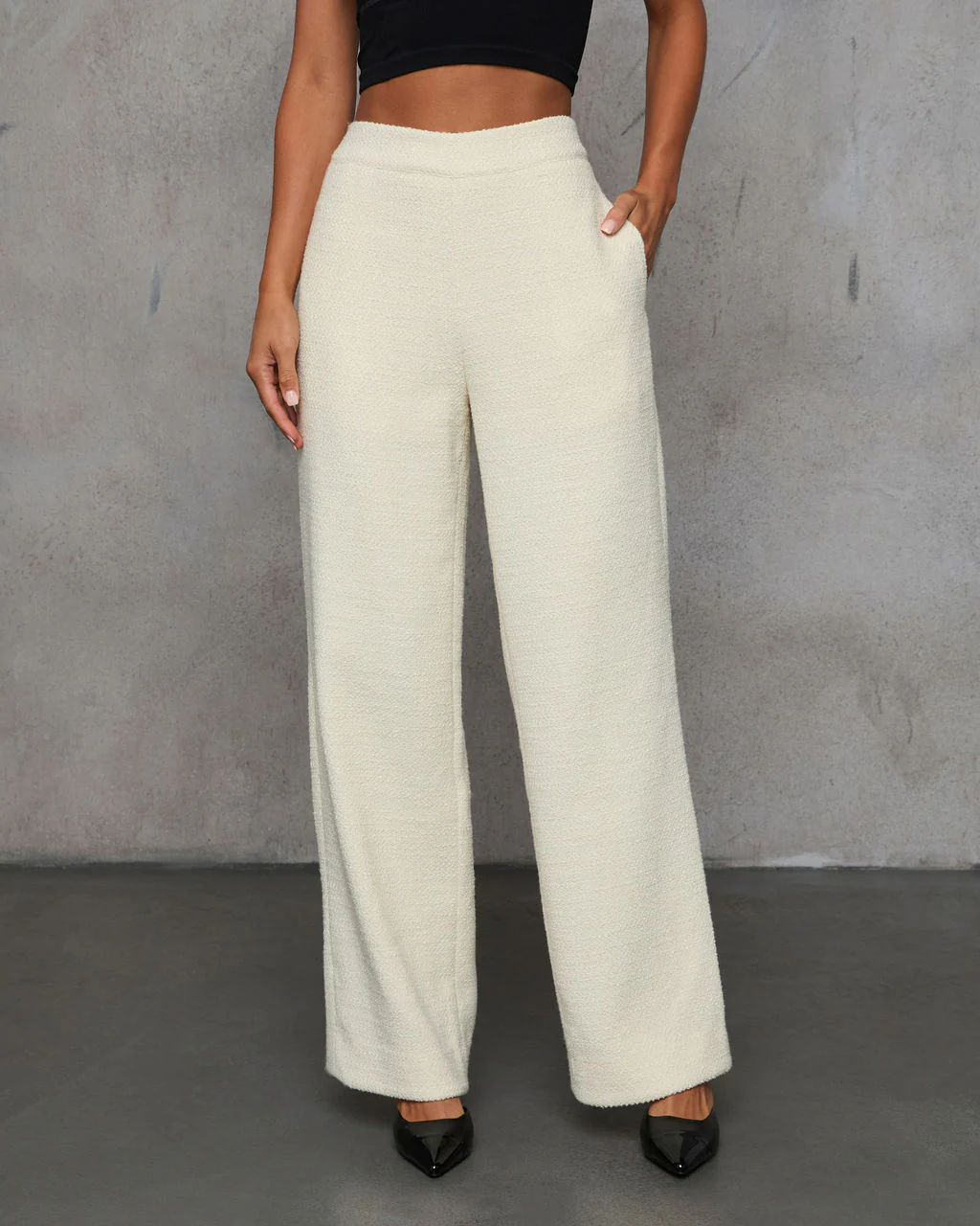 Kayleen High Rise Tweed Trouser - Image 2