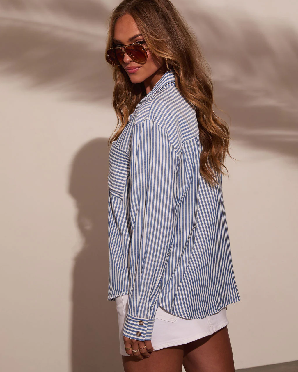 Kaylin Striped Button Down Top - Image 4