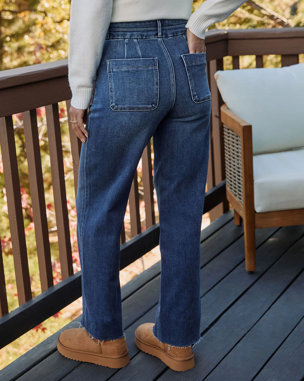 Keep By Me Raw Hem Dad Jeans - Image 4