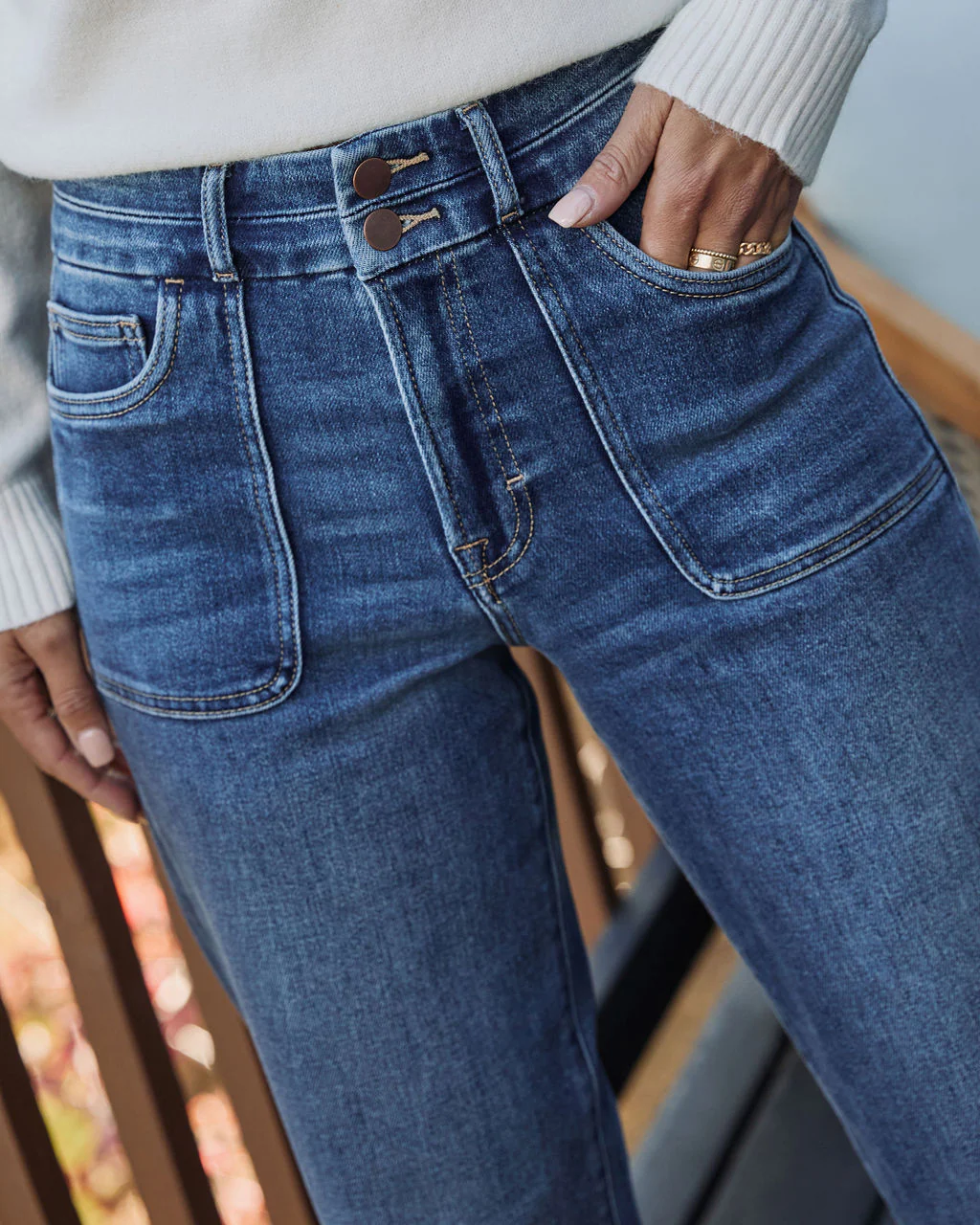 Keep By Me Raw Hem Dad Jeans - Image 5