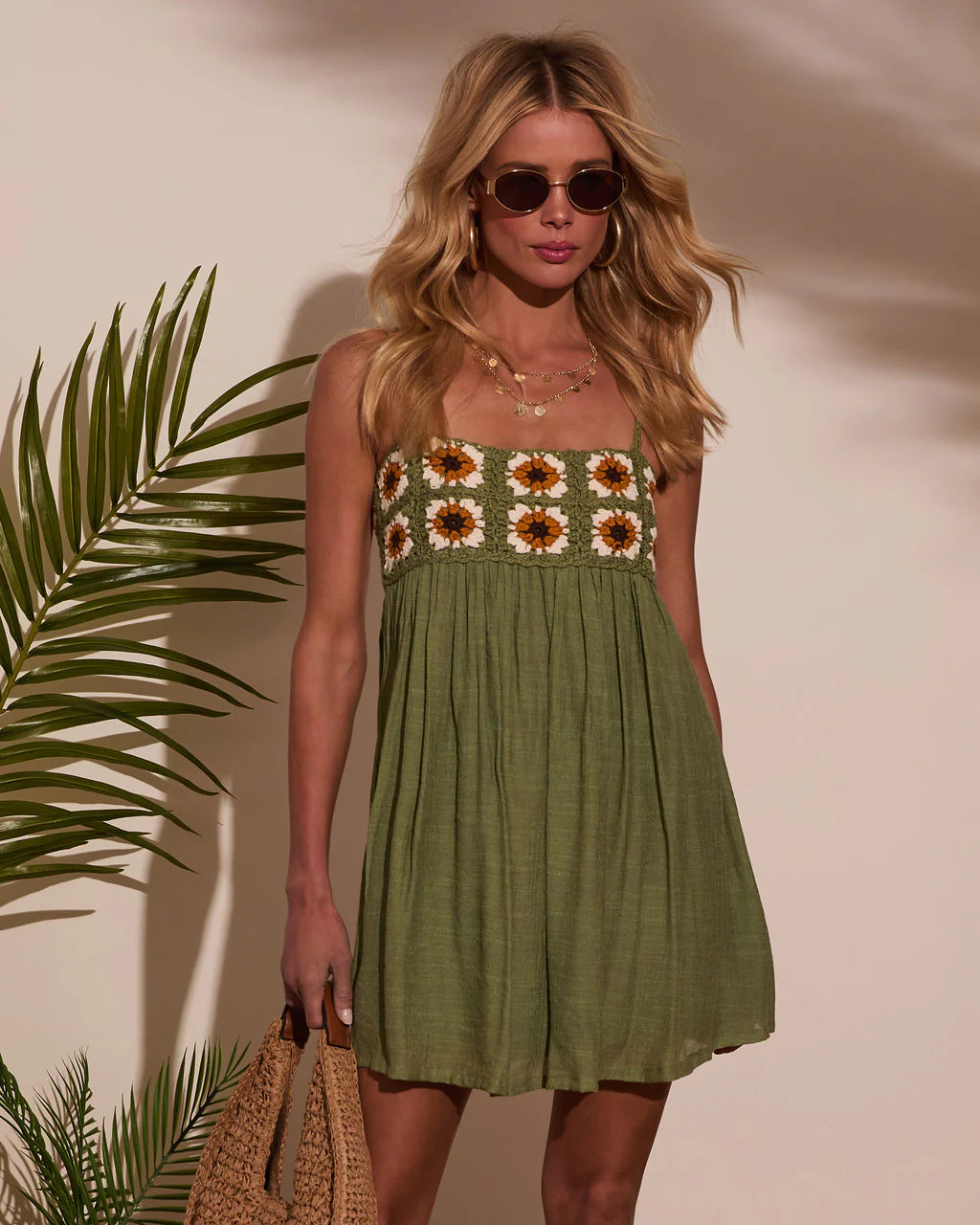 Kelilah Crochet Detail Mini Dress - Image 17