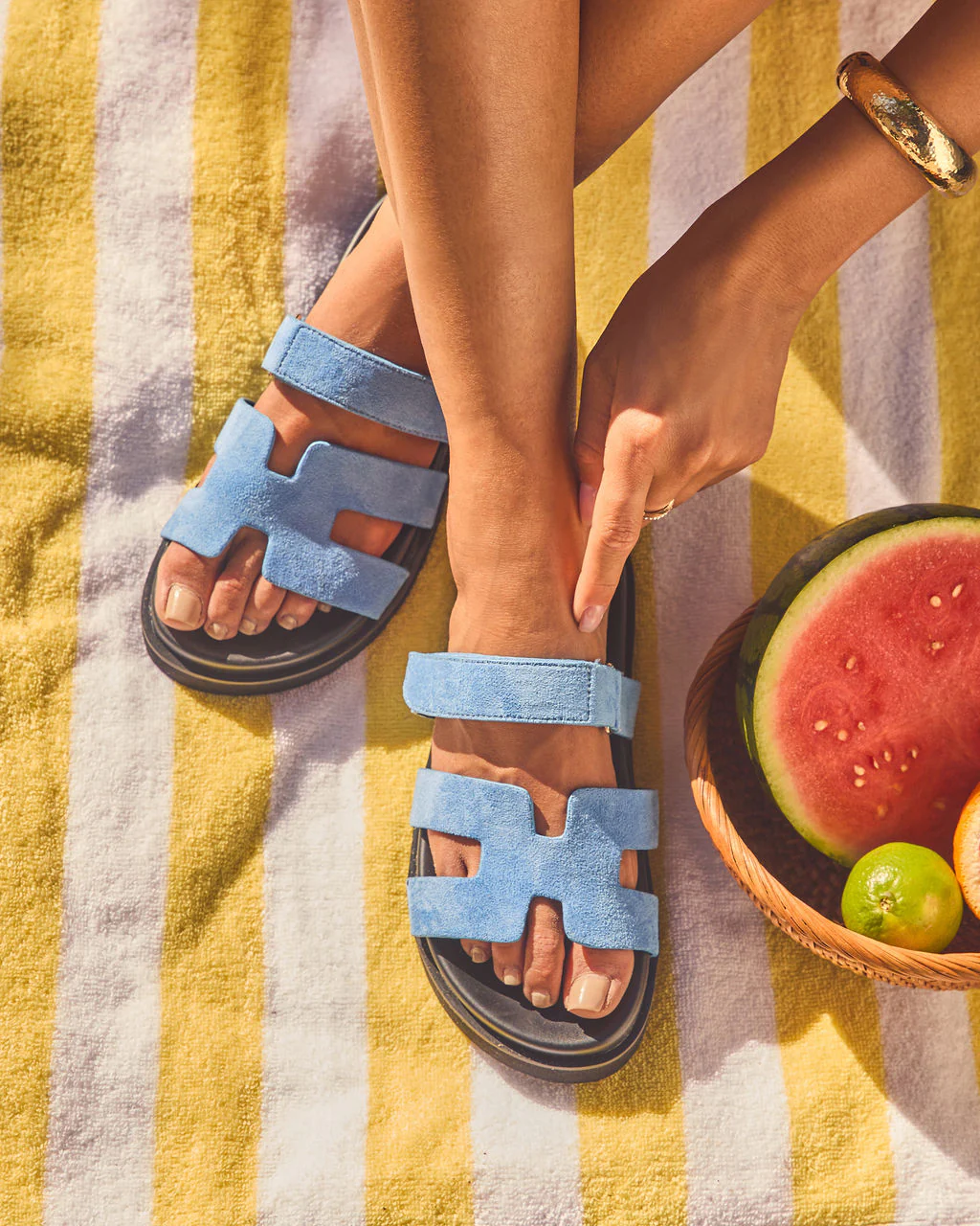 Kensington Faux Suede Platform Slides - Image 4