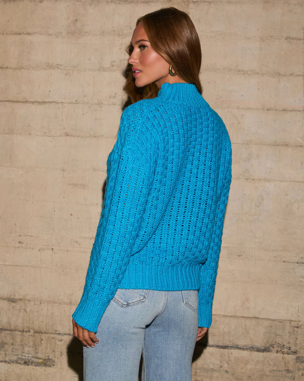 Kerri Textured Mock Neck Knit Sweater - Image 10