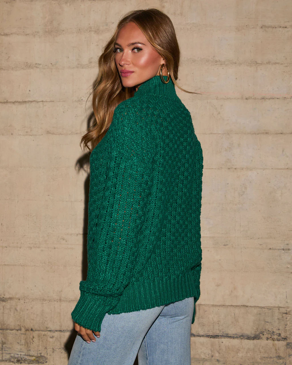 Kerri Textured Mock Neck Knit Sweater - Image 16