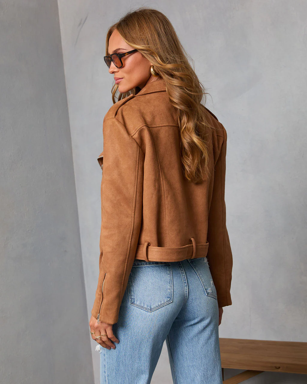 Kianna Suede Moto Jacket - Image 4