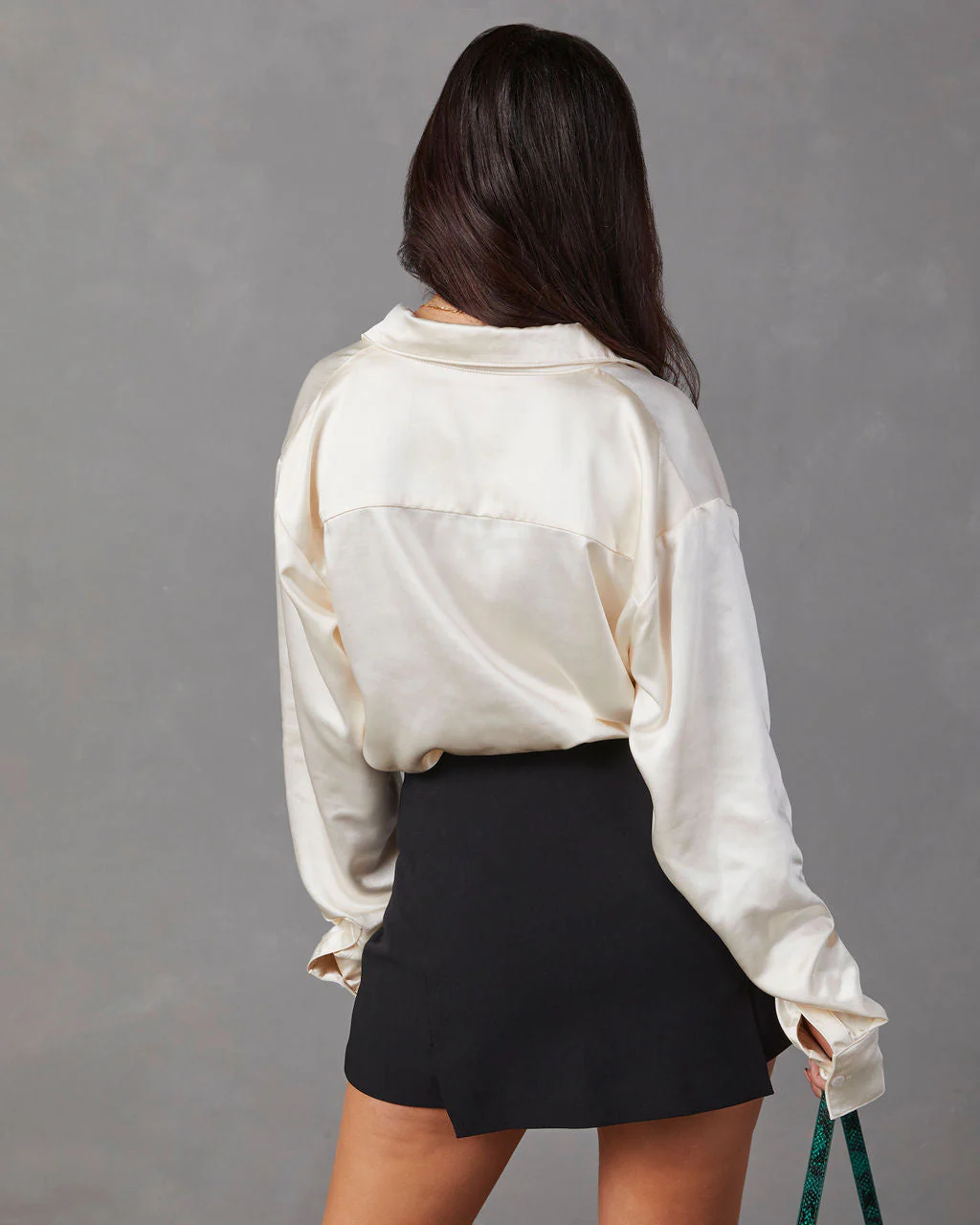 Kielan Satin Button Down Top - Image 4