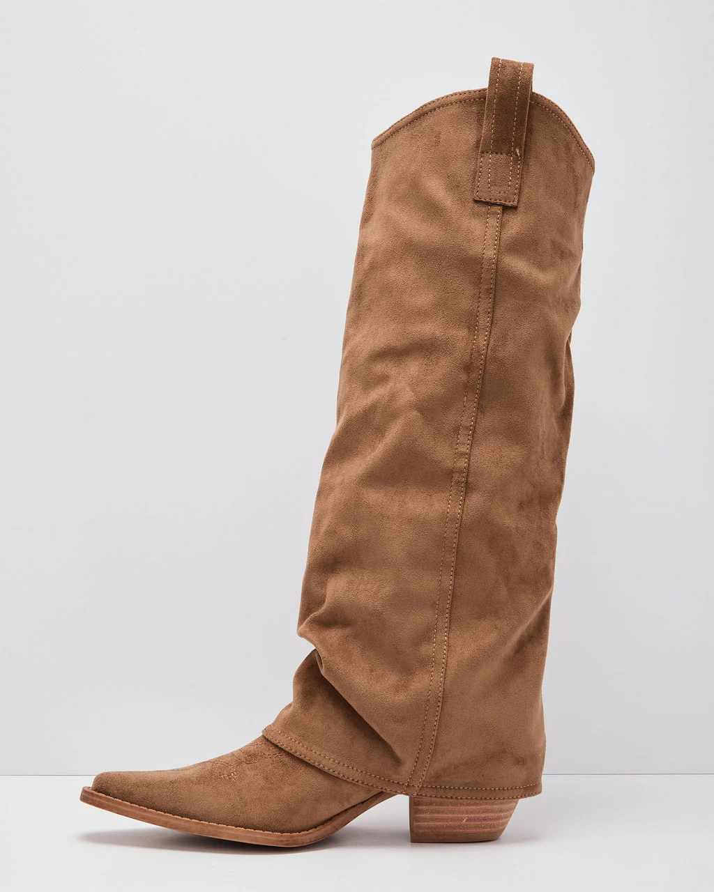Kilee Western Suede Fold Over Boots - Image 4