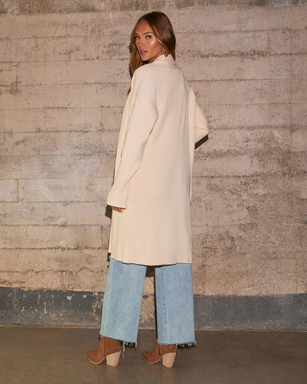 Kinglsey Open Front Long Cardigan - Image 4