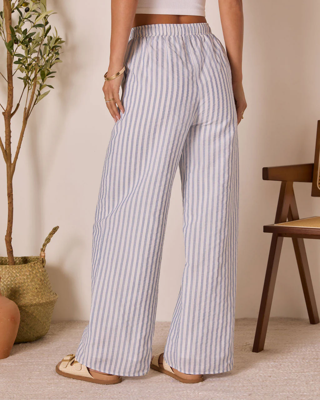Korra Striped Wide Leg Pants - Image 4
