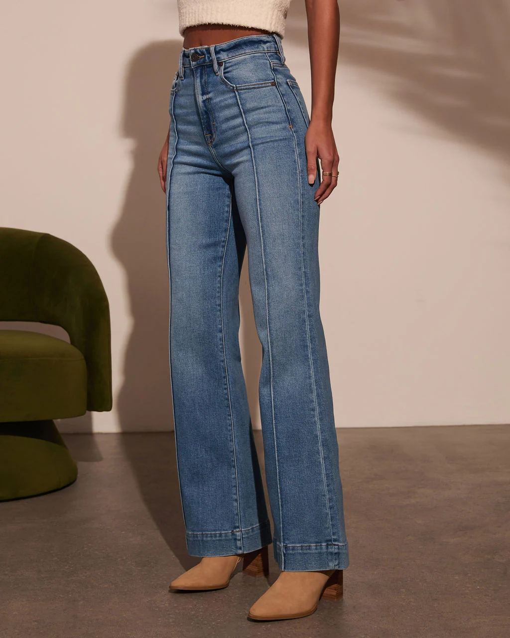 Kyleen Super Stretch Pintuck Flare Jean - Image 3