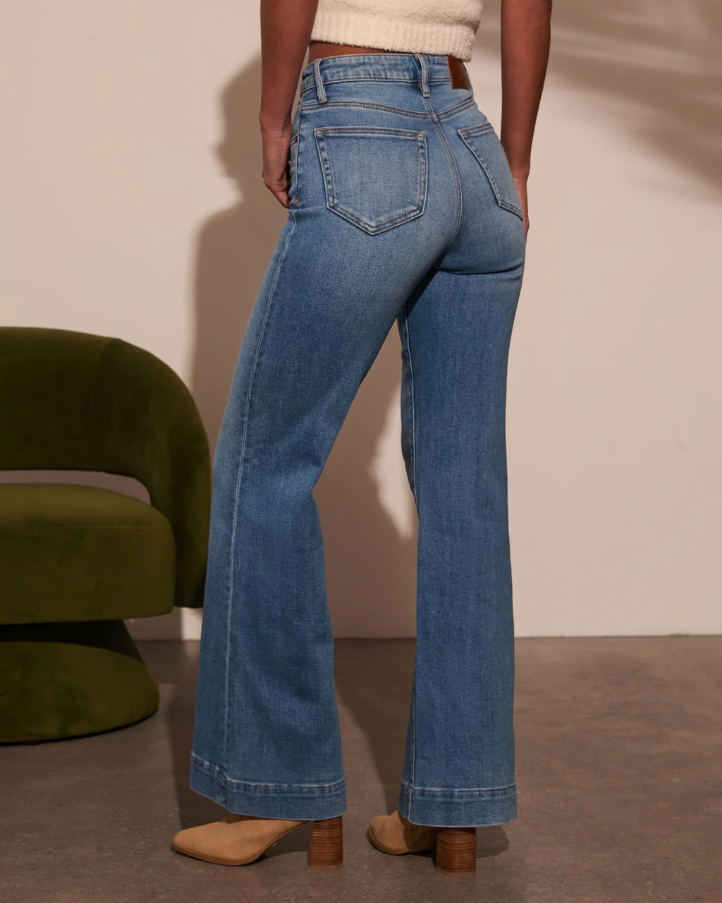 Kyleen Super Stretch Pintuck Flare Jean - Image 4