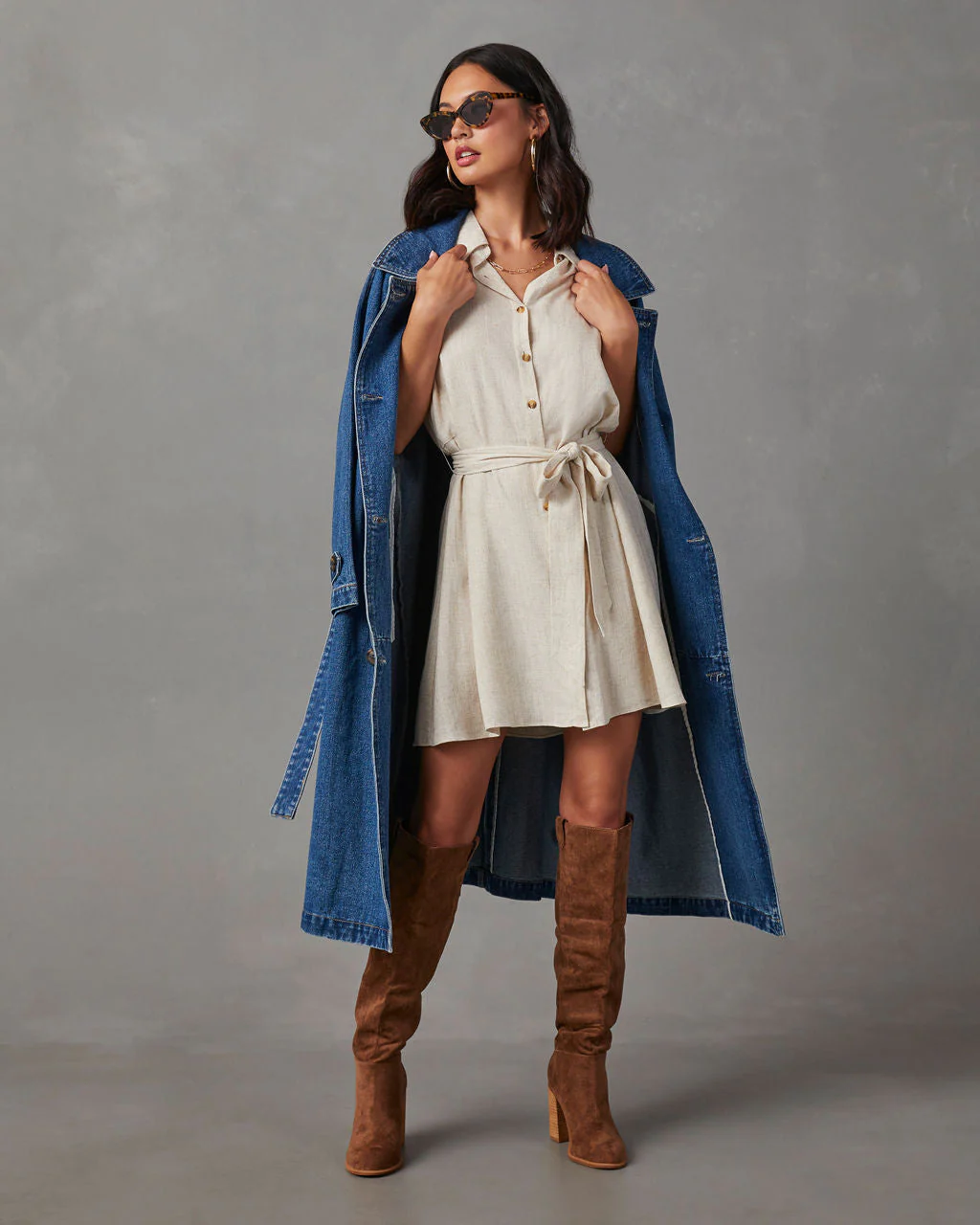 Larue Linen Button Down Mini Dress - Image 2