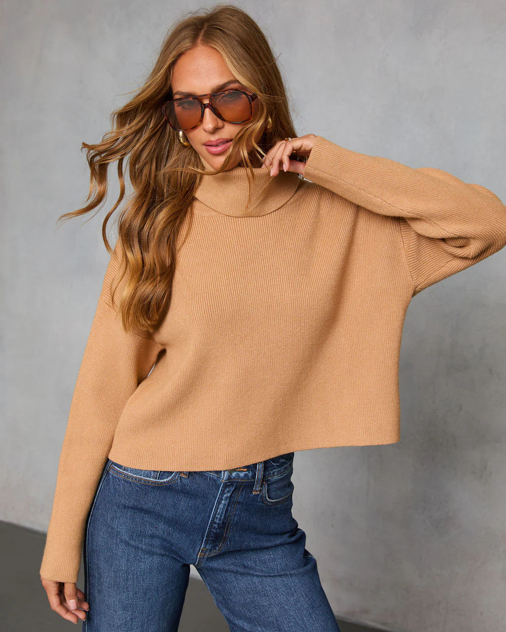 Latte Lover Turtleneck Knit Sweater - Image 17
