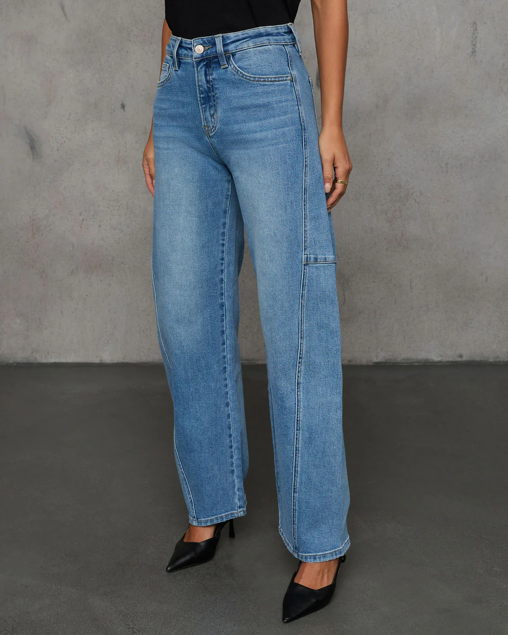 Launa Stretch High Rise Barrel Jeans - Image 3