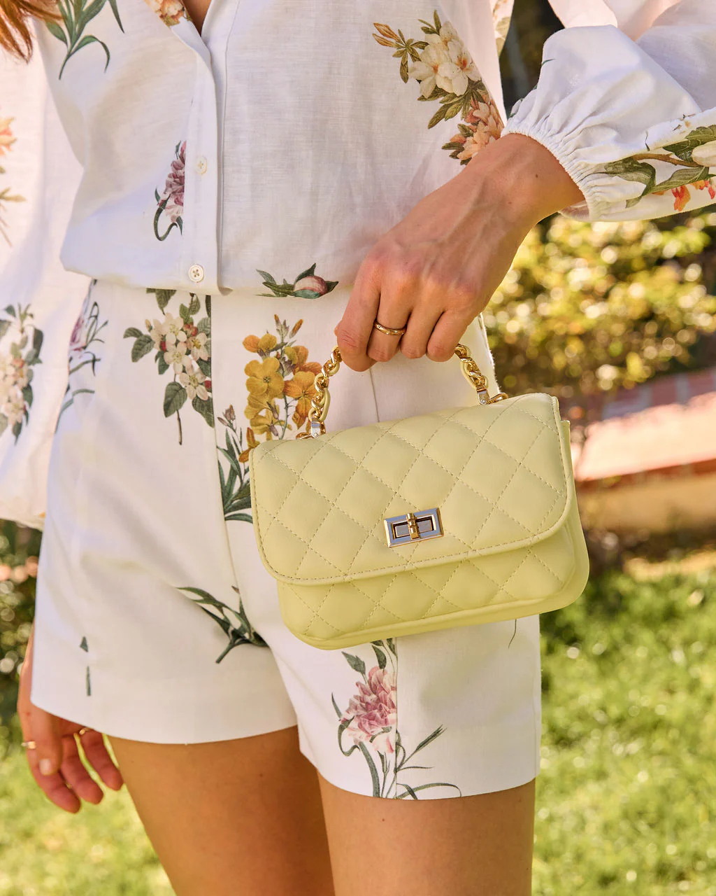 Laura Quilted Vegan Leather Top Handle Bag - Image 4