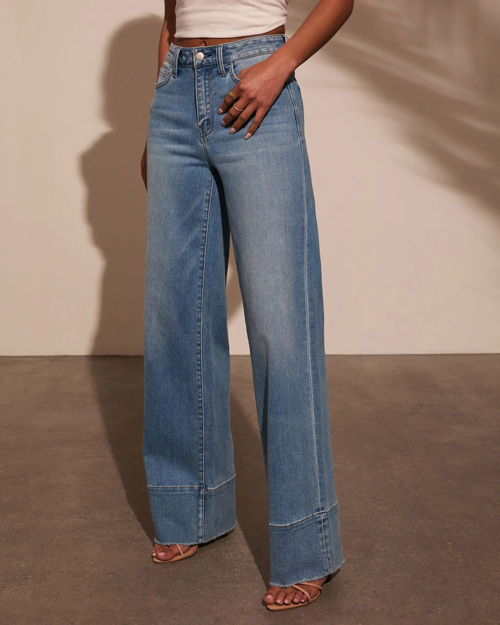 Lauren Super Stretch High Rise Wide Leg Jeans - Image 3
