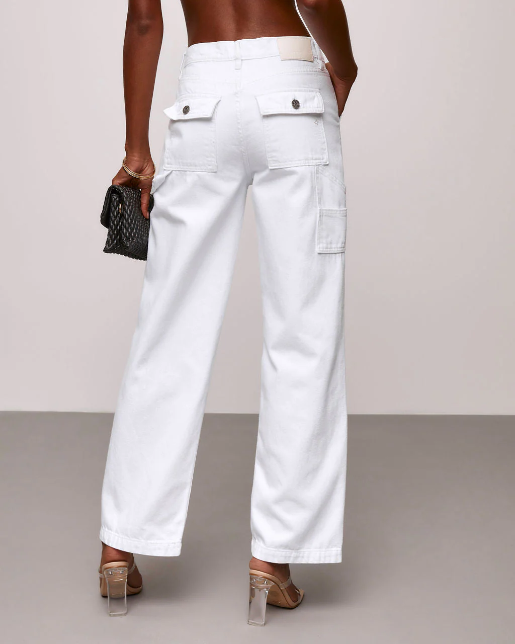Laurent High Waisted Carpenter Wide Leg Jeans - Image 15