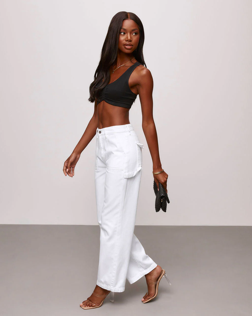 Laurent High Waisted Carpenter Wide Leg Jeans - Image 16