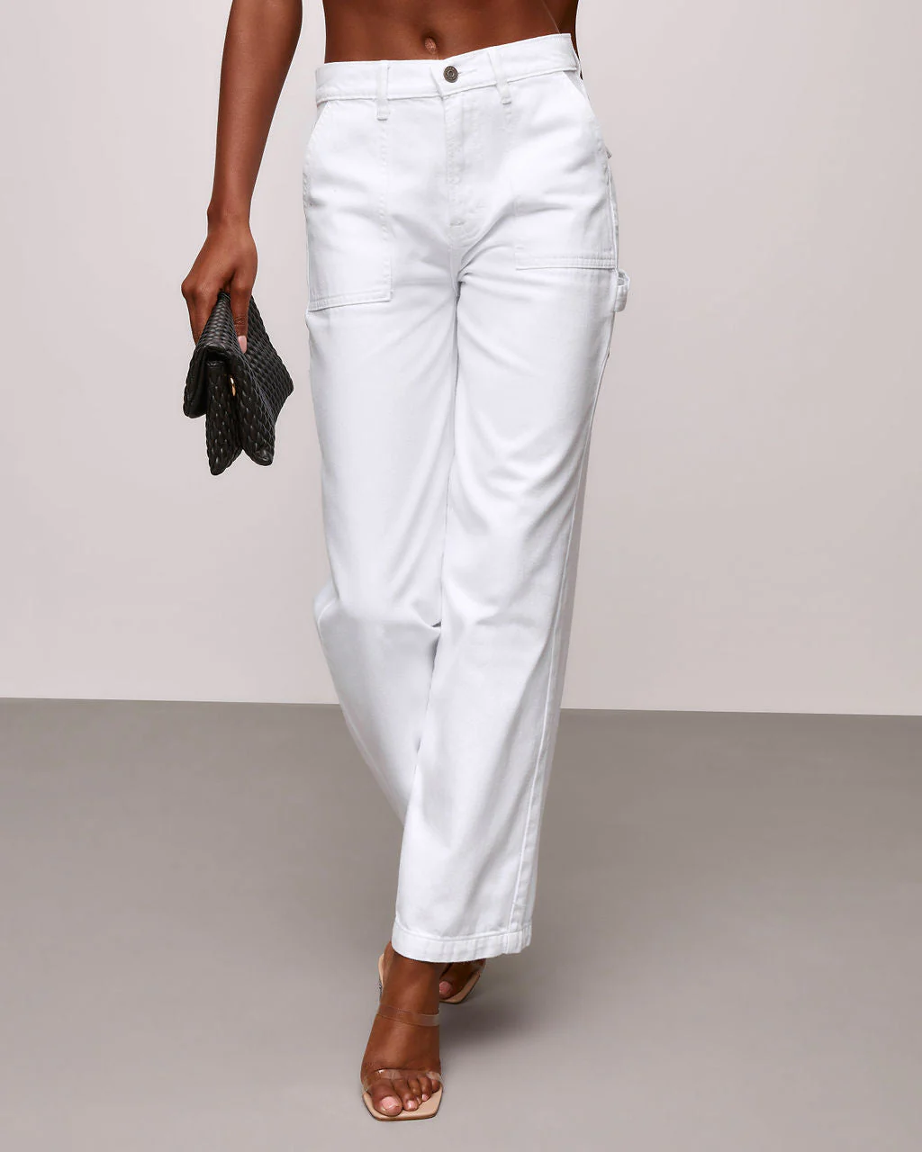 Laurent High Waisted Carpenter Wide Leg Jeans - Image 17