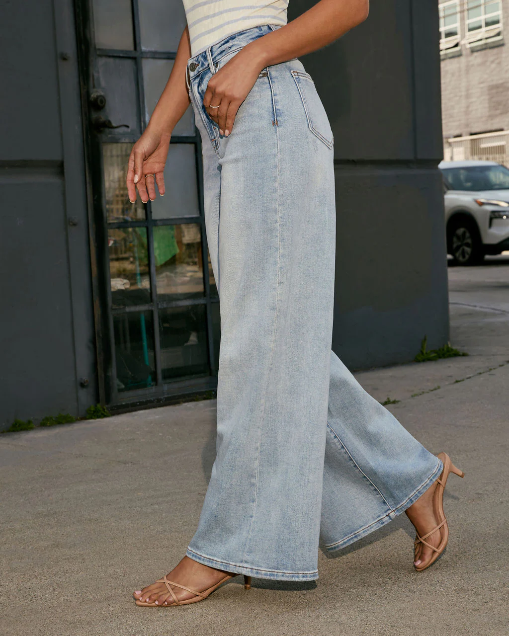 Laurie Super Stretch High Rise Wide Leg Jean - Image 3