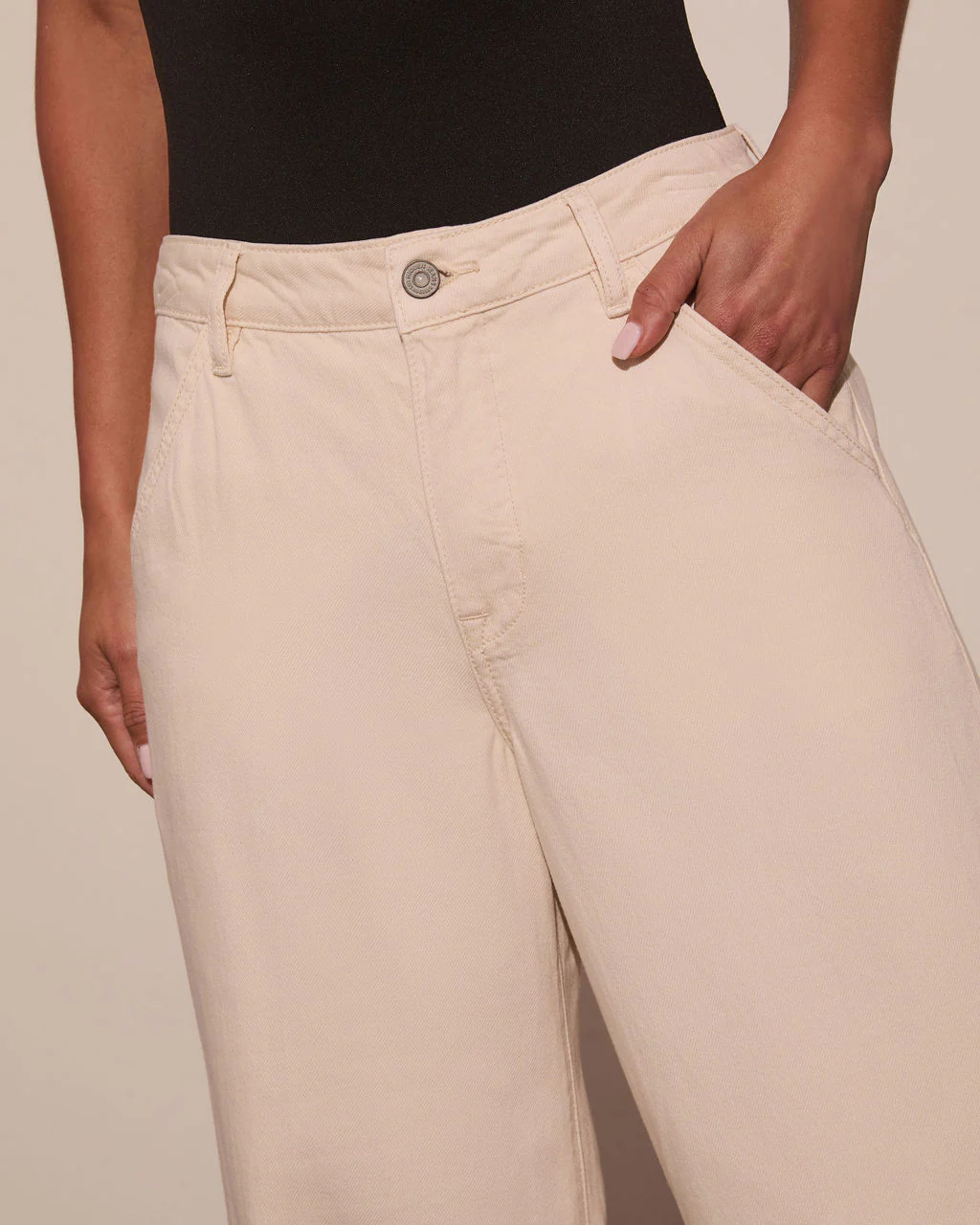 Leema Stretch High Rise Wide Leg Twill Jeans - Image 6