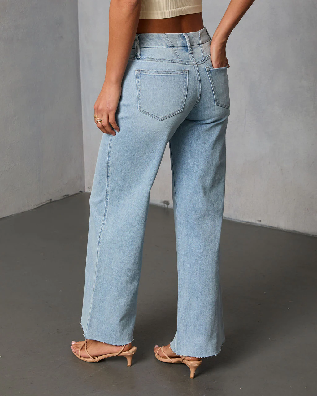 Lejer Stretch Mid Rise Straight Leg Jeans - Image 4