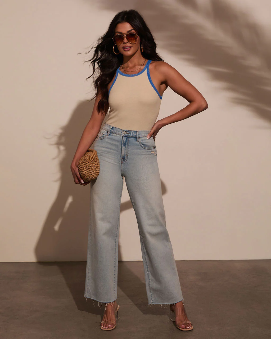 Lelah Ribbed Contrast Top - Image 2
