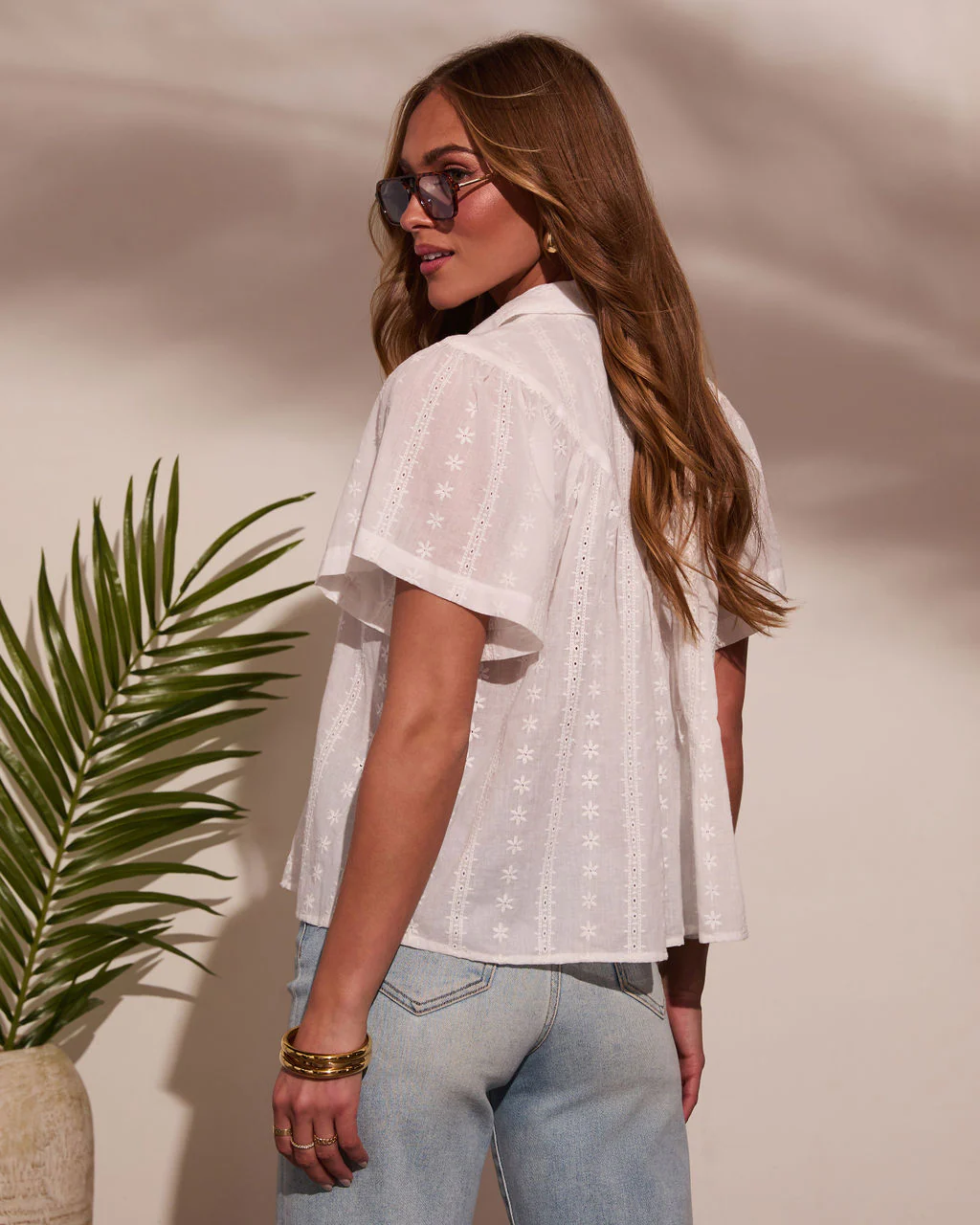 Lemin Embroidered Collared Top - Image 4