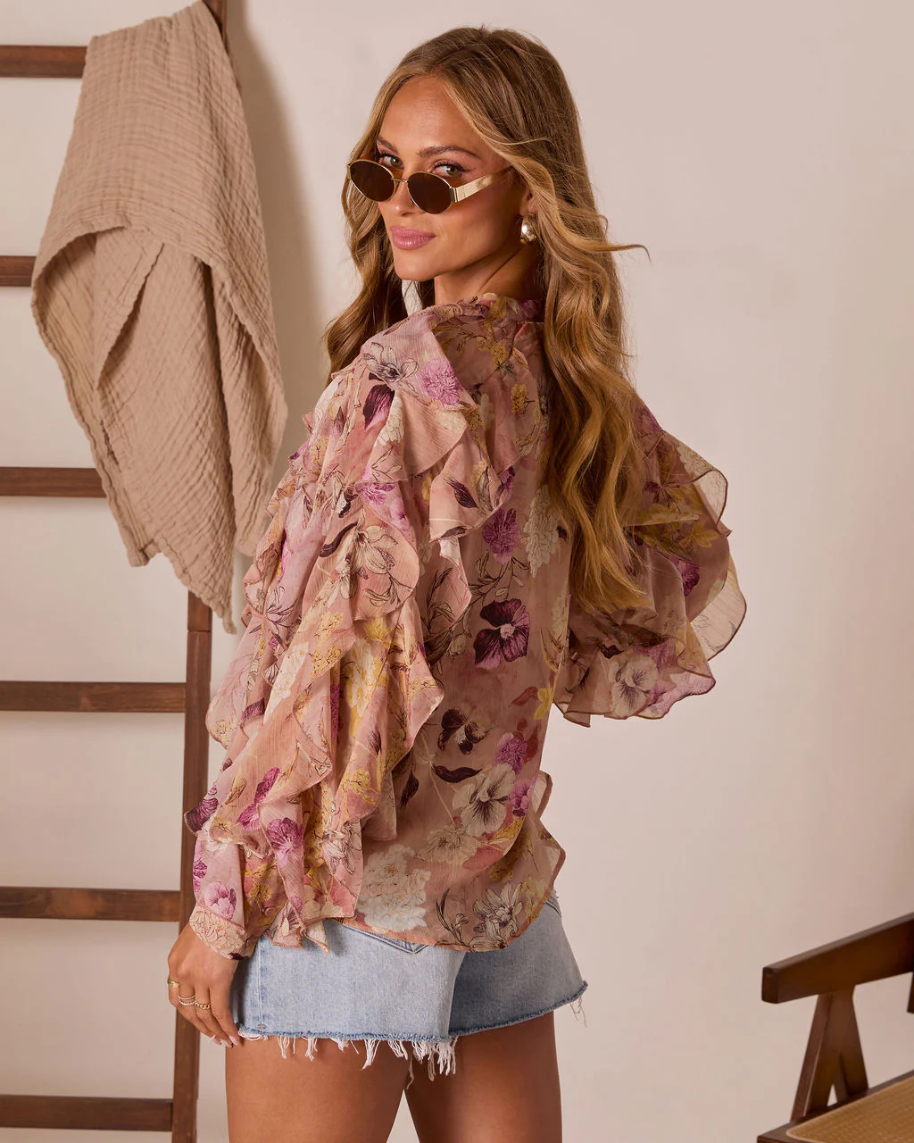 Anastelle Ruffle Chiffon Top - Image 4
