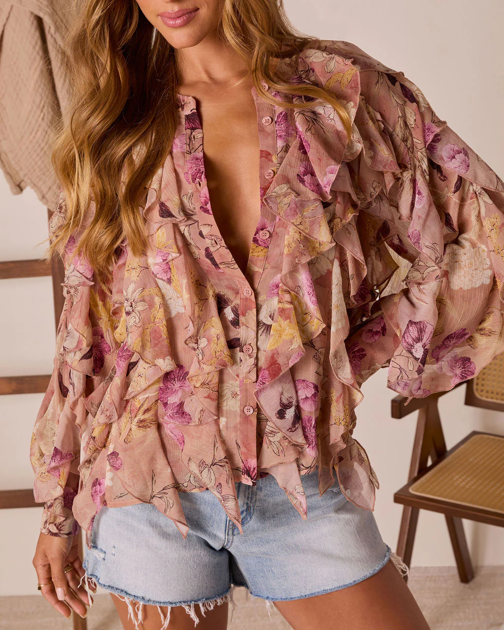 Anastelle Ruffle Chiffon Top - Image 6
