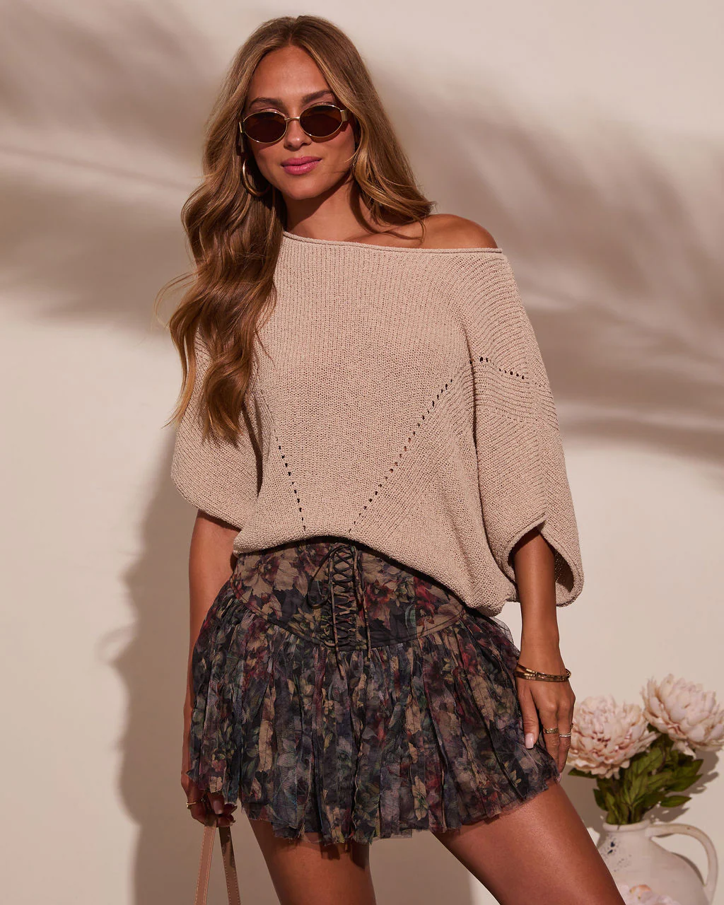 Lettie Short Sleeve Sweater Top - Image 12