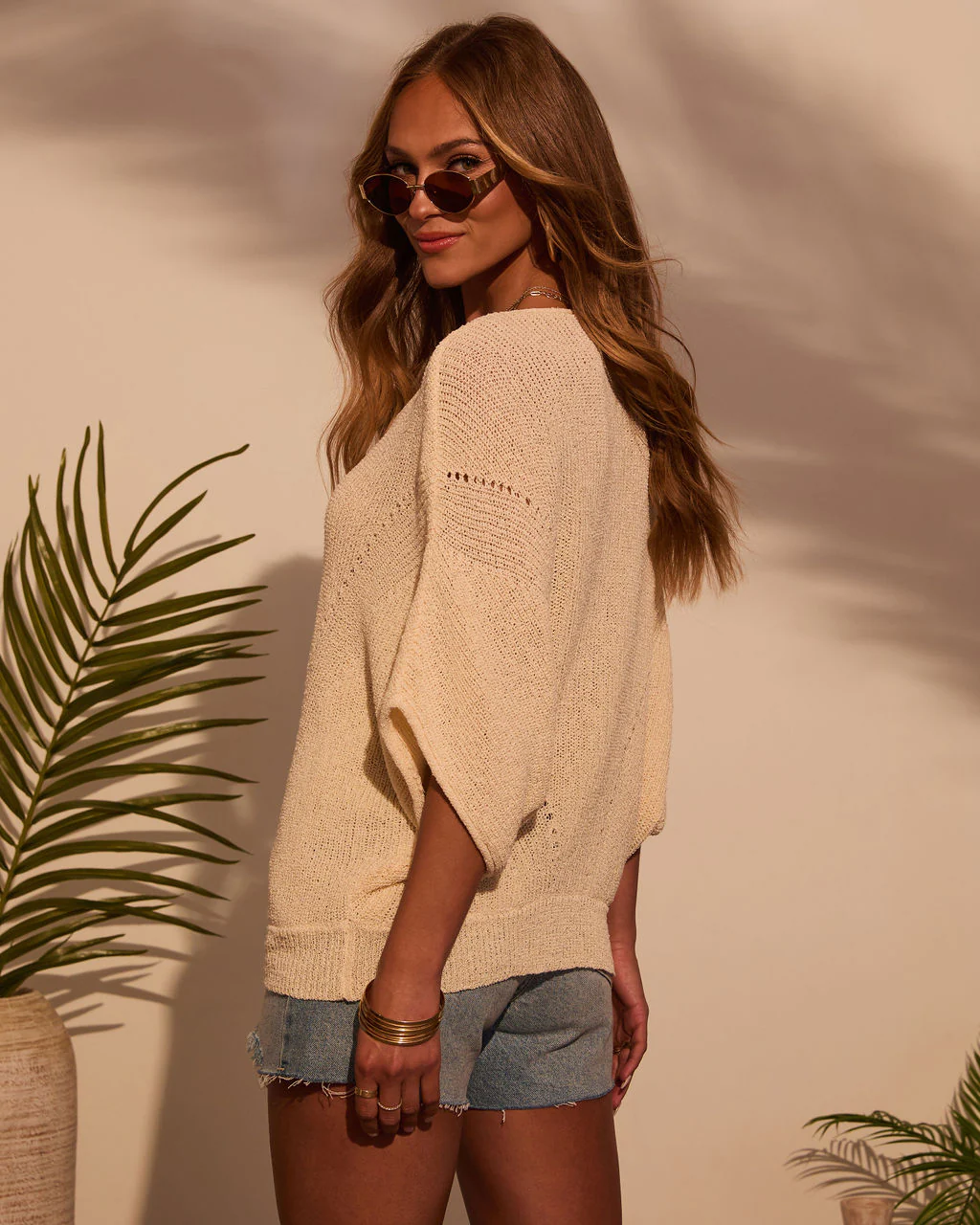 Lettie Short Sleeve Sweater Top - Image 4