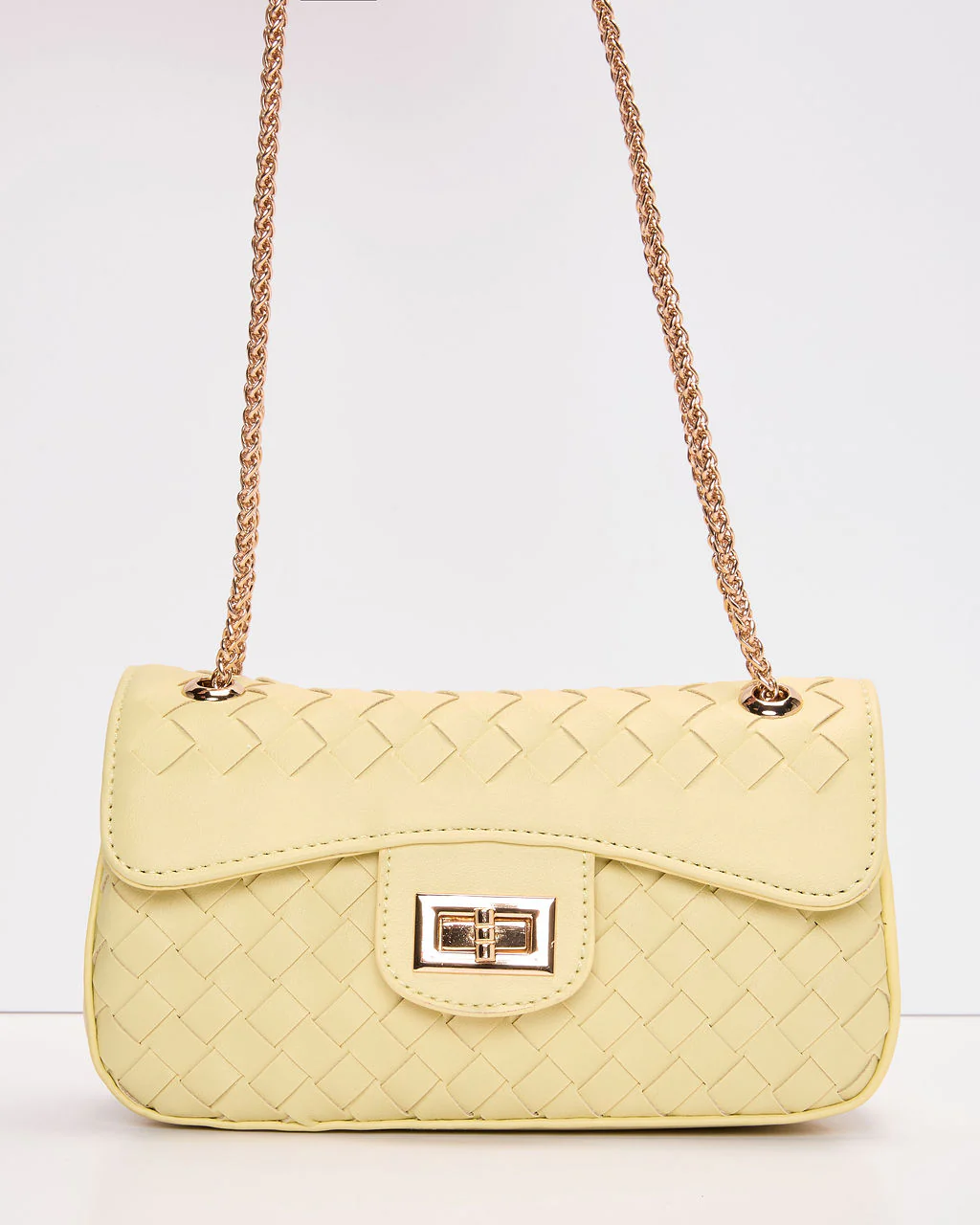 Levon Woven Vegan Leather Crossbody Bag - Image 3