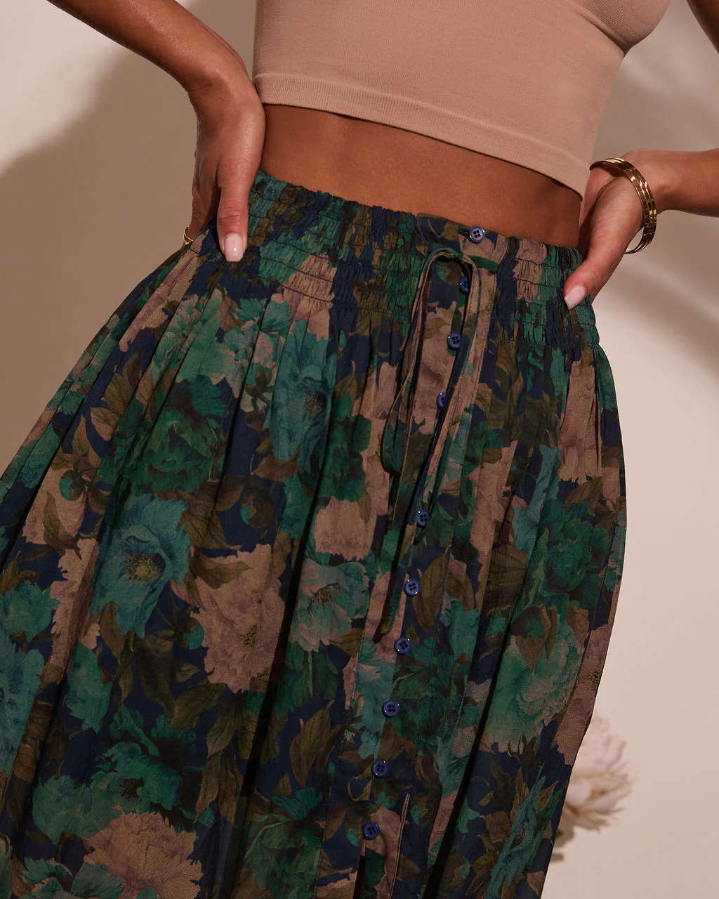 Levvie Front Tie Maxi Skirt - Image 12