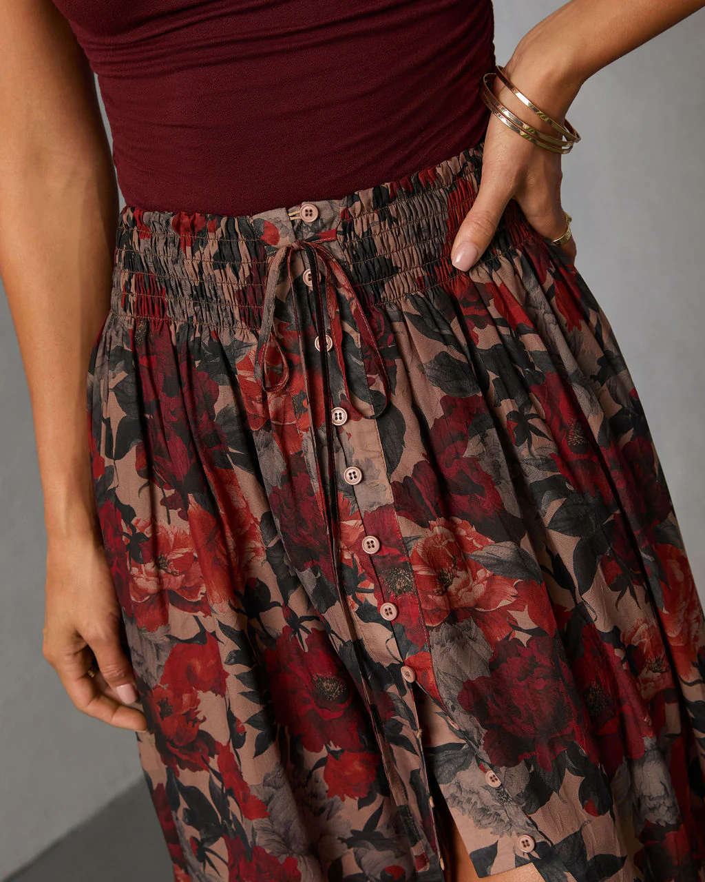 Levvie Front Tie Maxi Skirt - Image 6