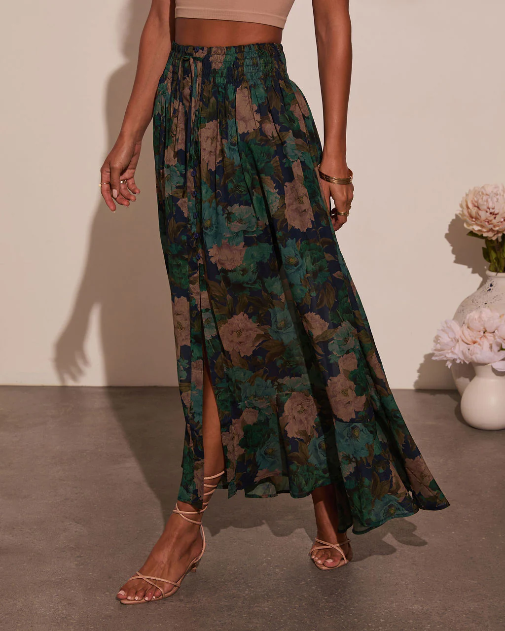 Levvie Front Tie Maxi Skirt - Image 9