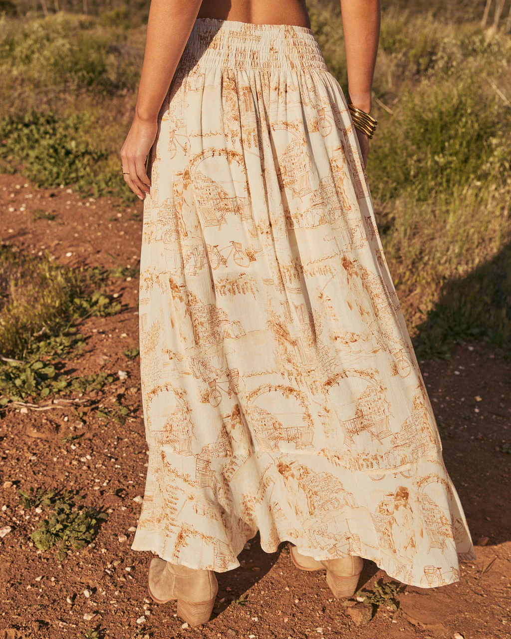 Levvie Novelty Front Tie Maxi Skirt - Image 4