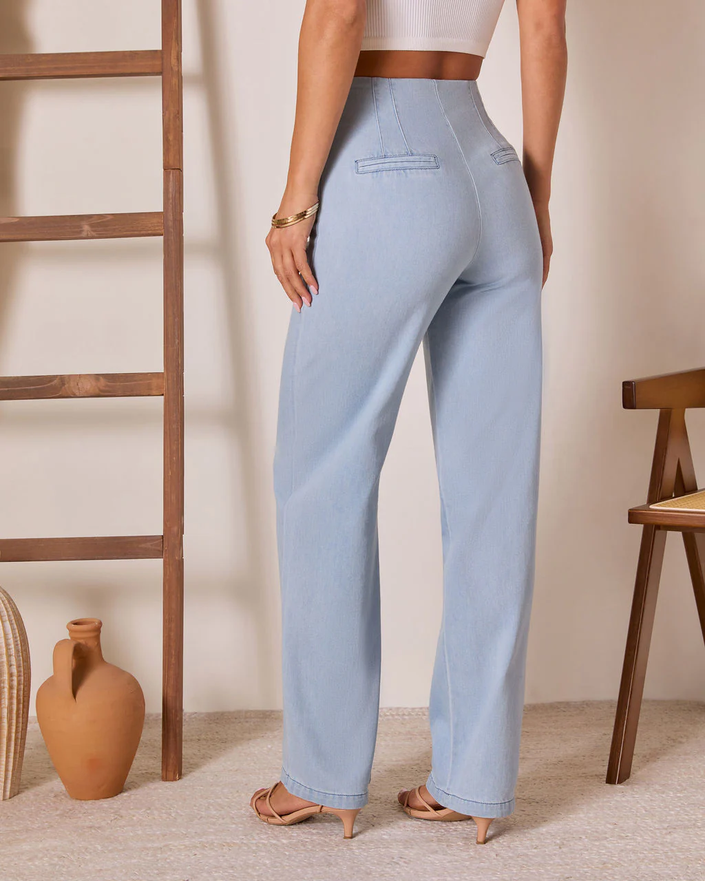 Lianne High Rise Denim Pants - Image 4