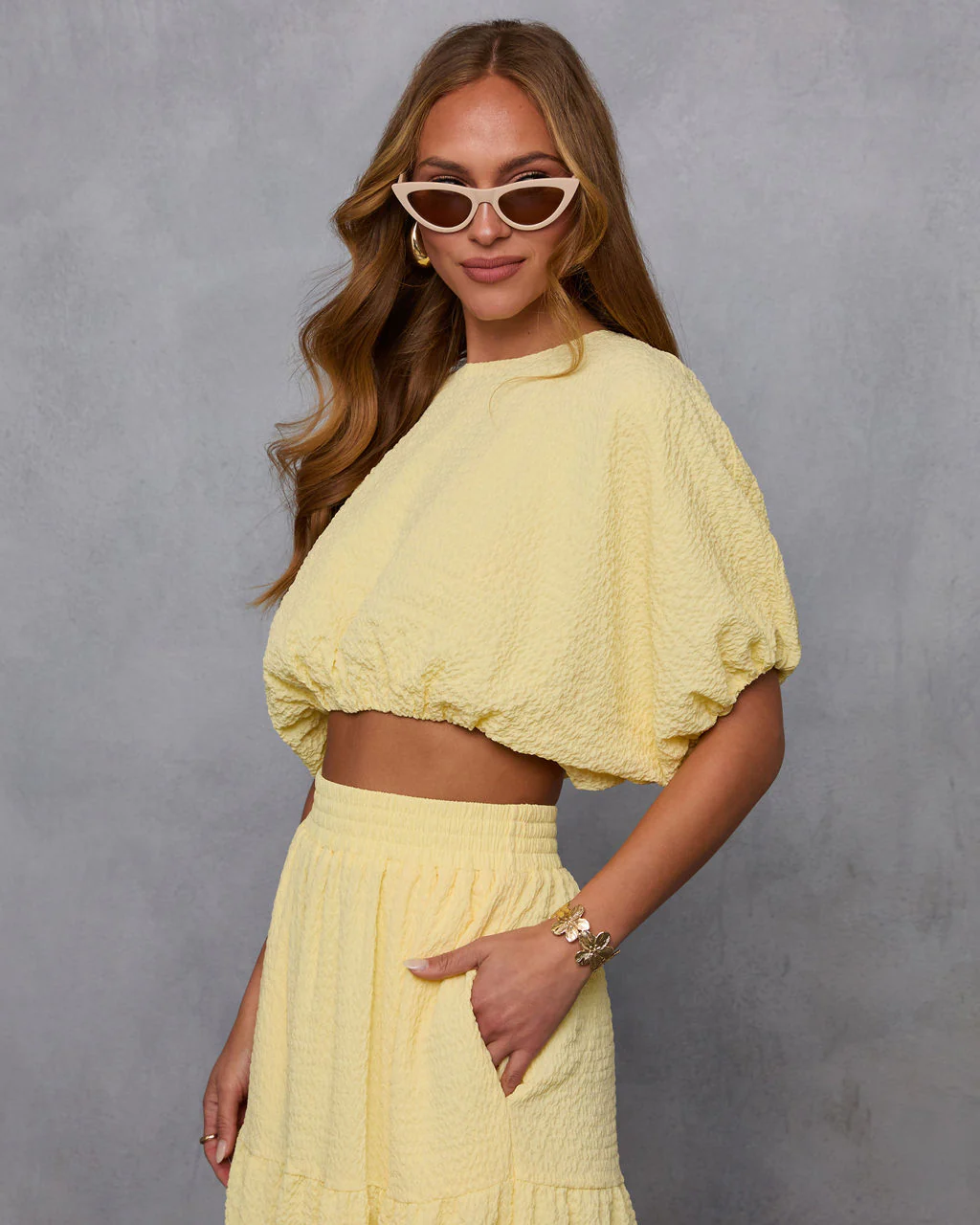 Liena Gauze Cropped Top - Image 3