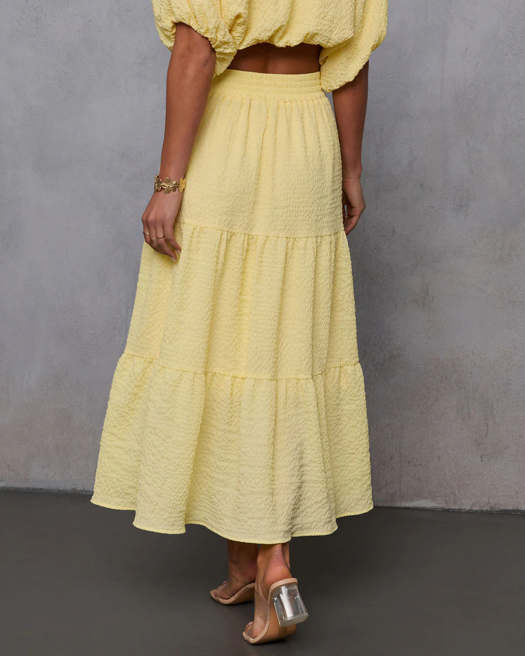 Liena Tiered Gauze Midi Skirt - Image 4