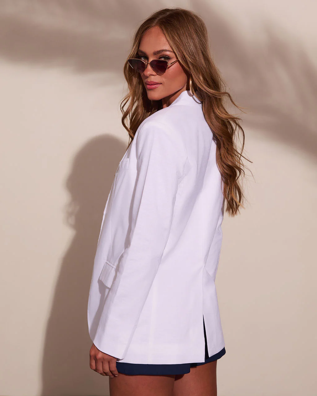 Lilibet Oversized Linen Blend Blazer - Image 4